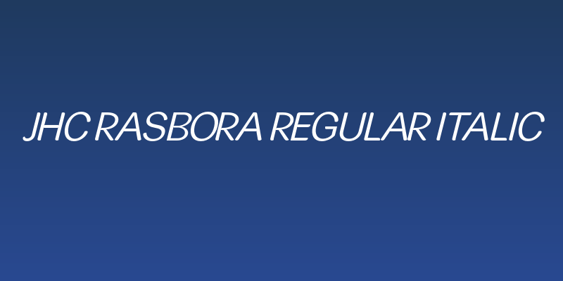 JHC Rasbora Regular Italic Social Header