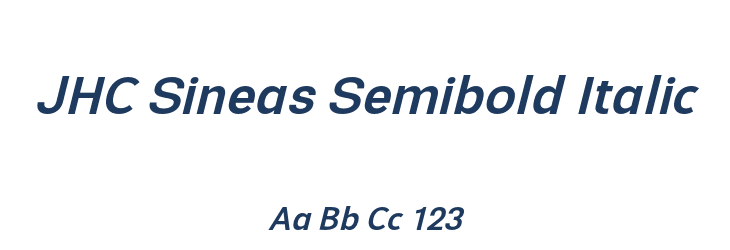 JHC Sineas Semibold Italic Font Preview
