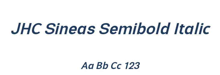 JHC Sineas Semibold Italic