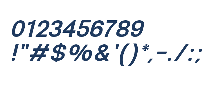 JHC Sineas Semibold Italic Other Characters