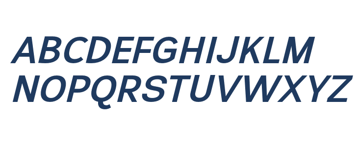 JHC Sineas Semibold Italic Uppercase