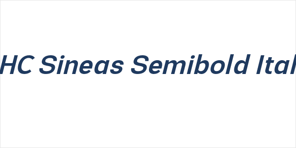 JHC Sineas Semibold Italic Logo