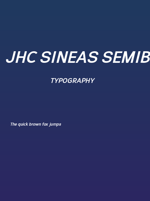 JHC Sineas Semibold Italic Poster