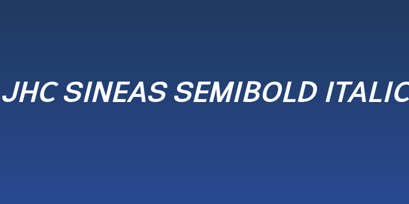 JHC Sineas Semibold Italic Social Header