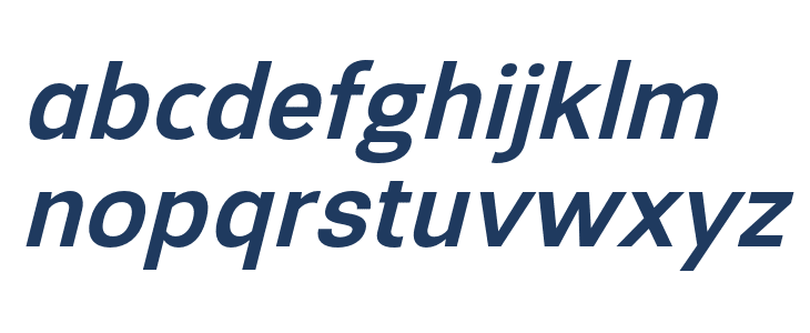 JHC Sineas Semibold Italic Lowercase