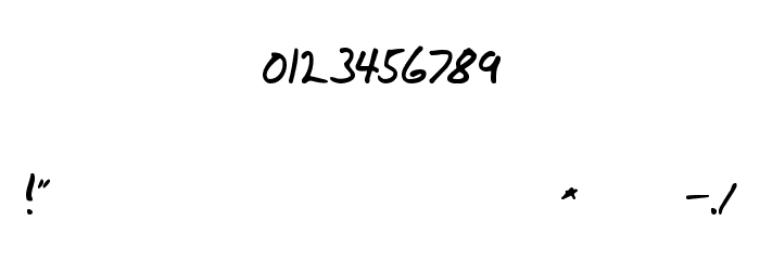JHand Regular Font OTHER CHARS