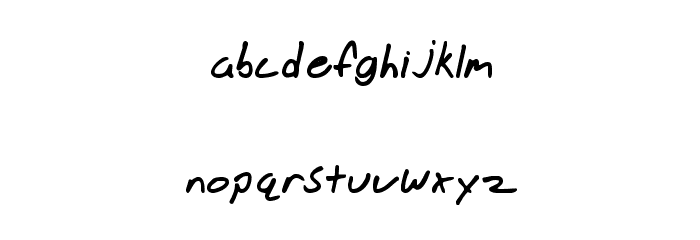 JHand Regular Font LOWERCASE