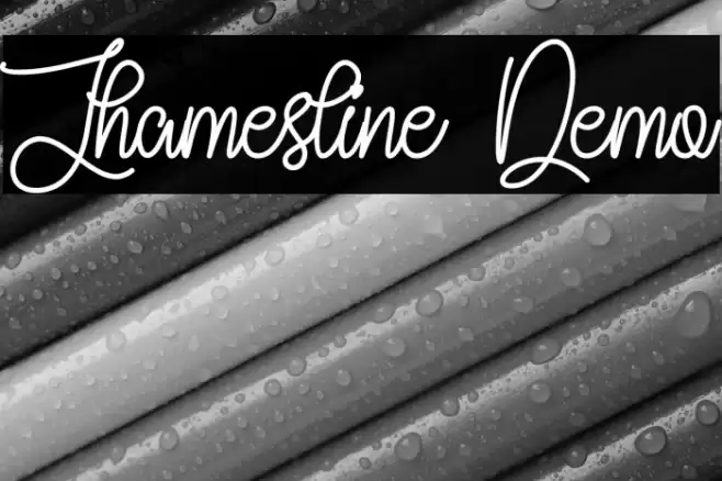 Jhamesline Demo Font examples