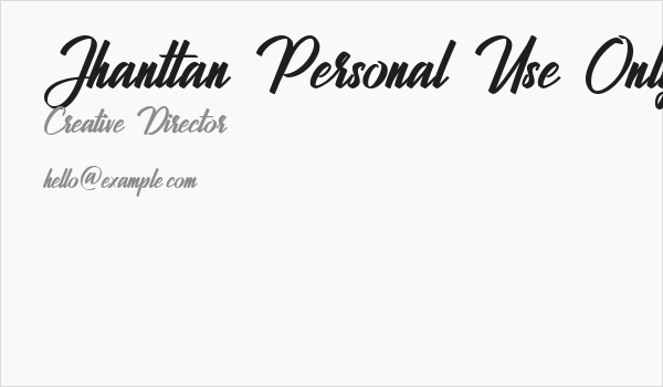 Jhanttan Personal Use Only Business Card