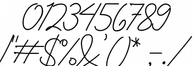 Jhenyta Signature Font OTHER CHARS