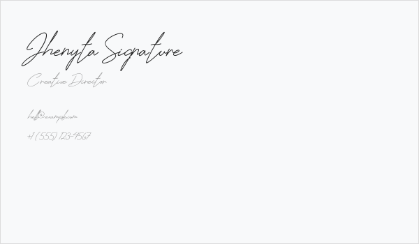 Jhenyta Signature Business Card