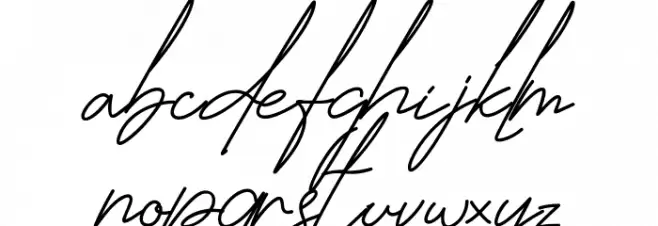 Jhenyta Signature Font Litere mici