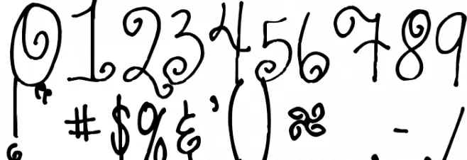 Jheri Curls Font Alte caractere