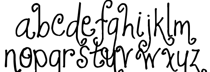 Jheri Curls Font LOWERCASE