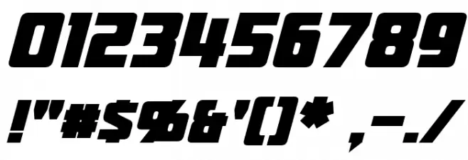 Jhiaxus Bold Italic Font OTHER CHARS