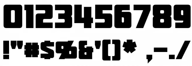 Jhiaxus Bold Font OTHER CHARS