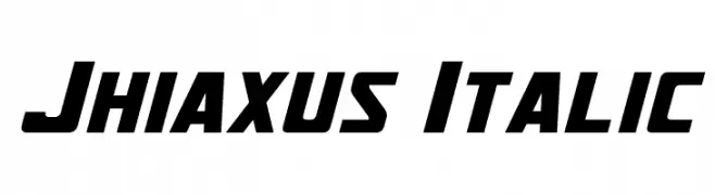 Jhiaxus Italic  フリーフォントのダウンロード