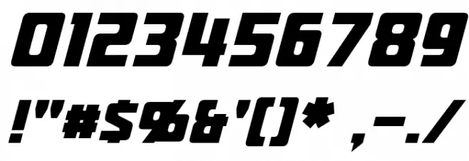 Jhiaxus Italic Font OTHER CHARS