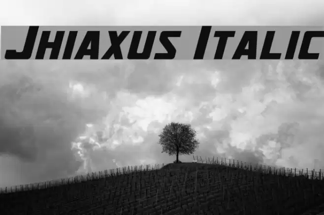 Jhiaxus Italic Font examples
