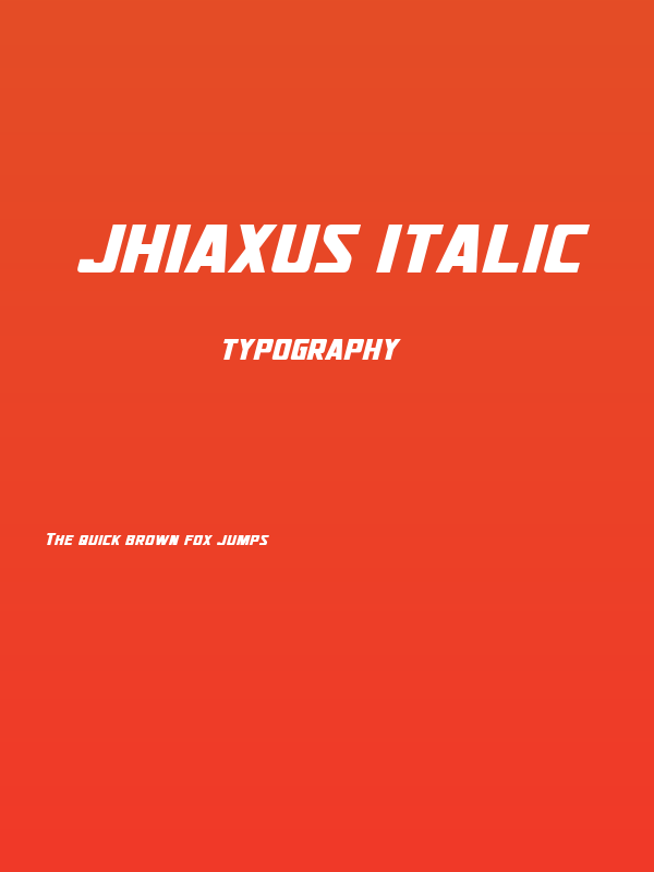 Jhiaxus Italic Poster