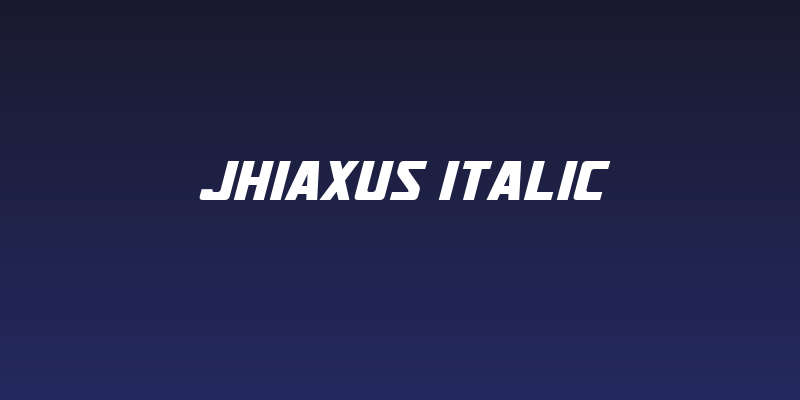 Jhiaxus Italic Social Header