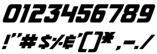 Jhiaxus Oblique Font OTHER CHARS