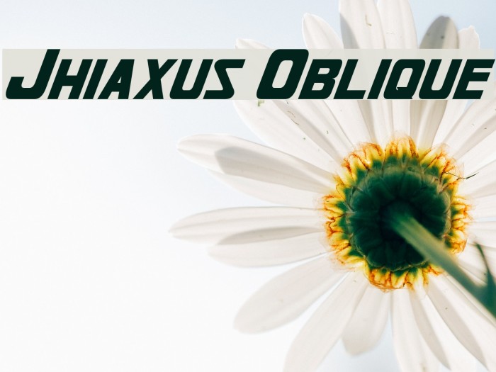 Jhiaxus Oblique Font examples