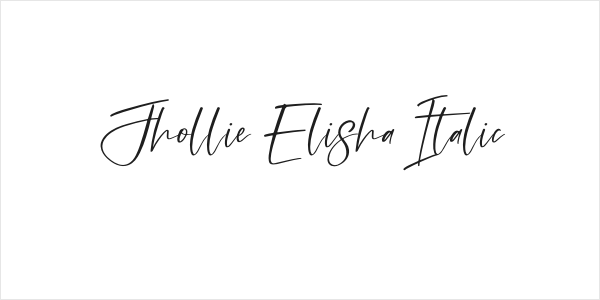 Jhollie Elisha Italic Logo
