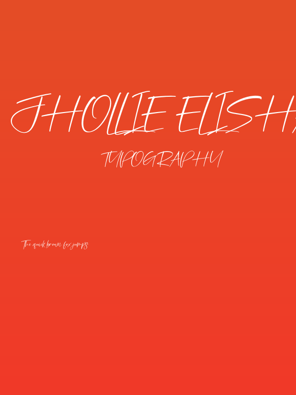 Jhollie Elisha Italic Poster