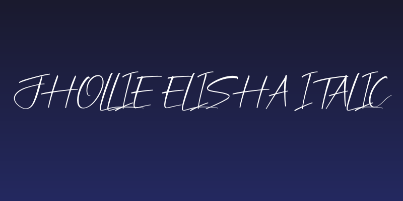 Jhollie Elisha Italic Social Header