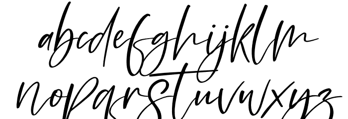 Jhollie Elisha Italic Font LOWERCASE