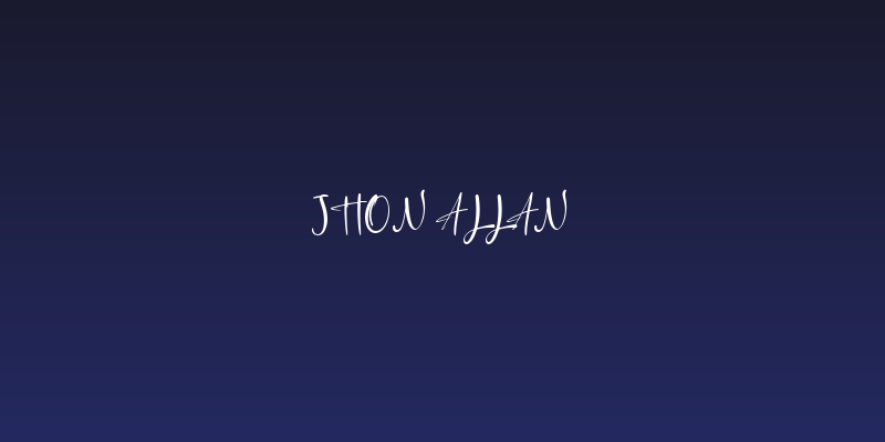 Jhon Allan Social Header