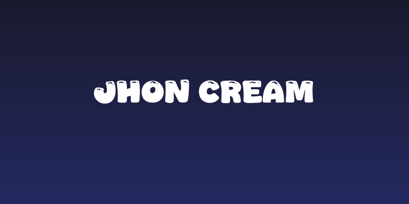 Jhon Cream Social Header