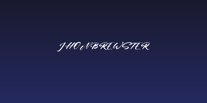 JhonBrewster Social Header