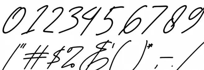 Jhonathan Hartman Italic Font OTHER CHARS