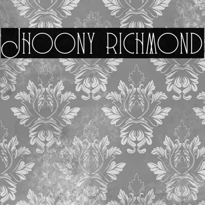 Jhoony richmond Font examples
