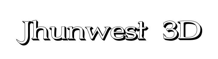 Jhunwest 3D  フリーフォントのダウンロード