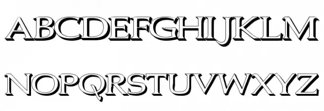Jhunwest 3D Шрифта ВЕРХНИЙ