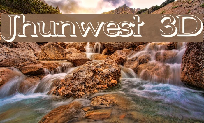 Jhunwest 3D Font examples