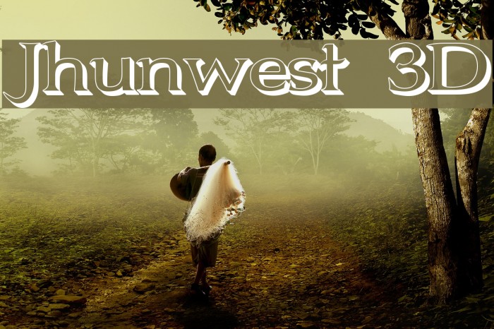 Jhunwest 3D Font examples