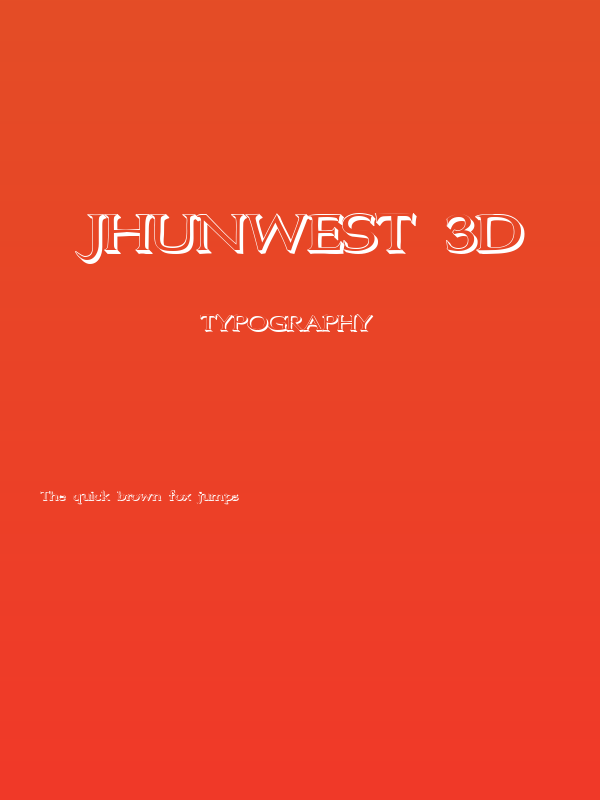 Jhunwest 3D Poster