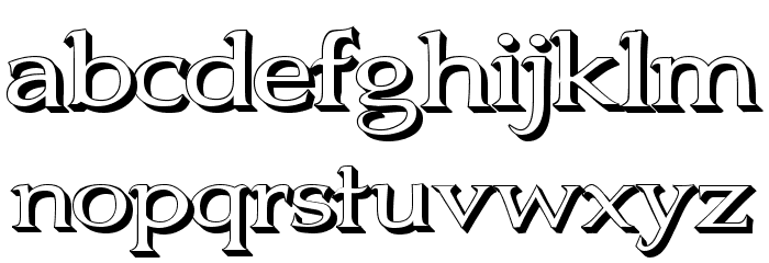 Jhunwest 3D Font LOWERCASE