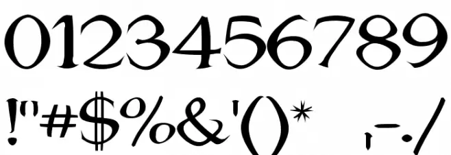 Jhunwest Convex Font OTHER CHARS