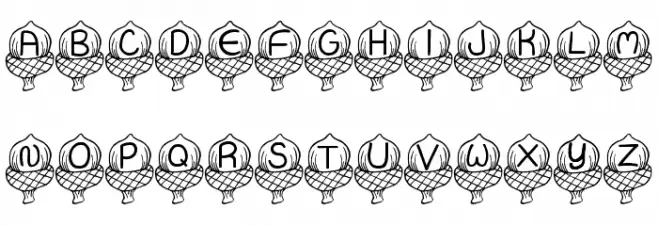 JI Acorn Font Litere mici