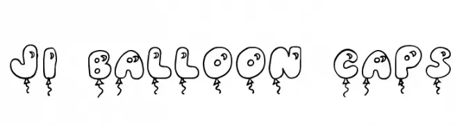 JI Balloon Caps  免费字体下载