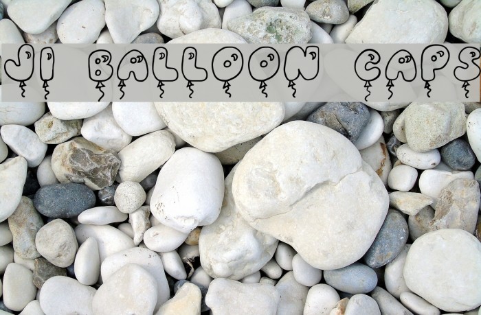 JI Balloon Caps Font examples