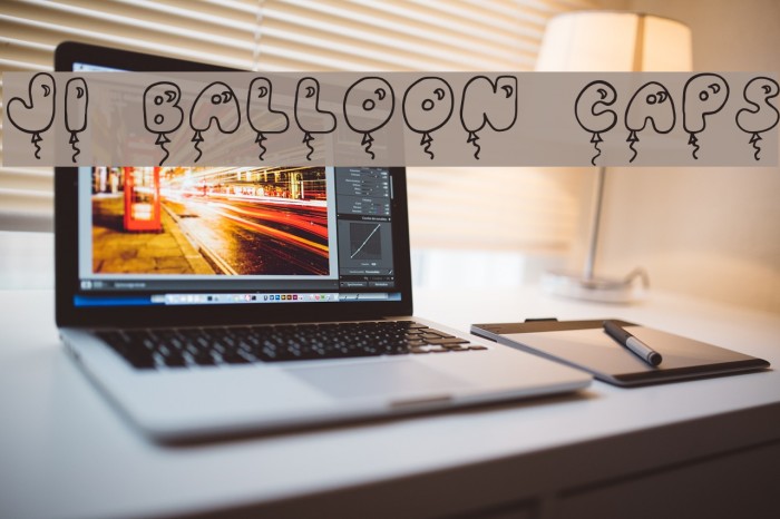 JI Balloon Caps Font examples