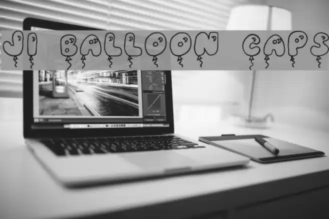 JI Balloon Caps Font examples