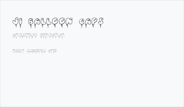 JI Balloon Caps Business Card