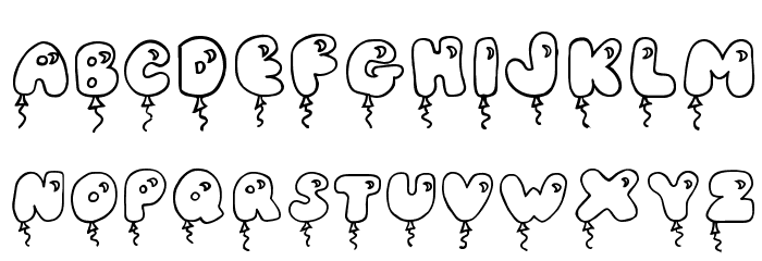 JI Balloon Caps Font LOWERCASE